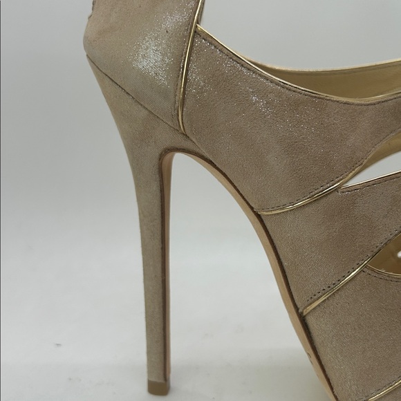 Jimmy Choo Auth Glittery Beige Leather Stiletto Heels Shoes **Size 38/US 8**🔥🔥 - Picture 6 of 9